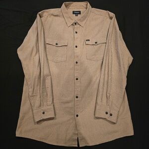 Brixton Tan Long Sleeve Button Up XXL